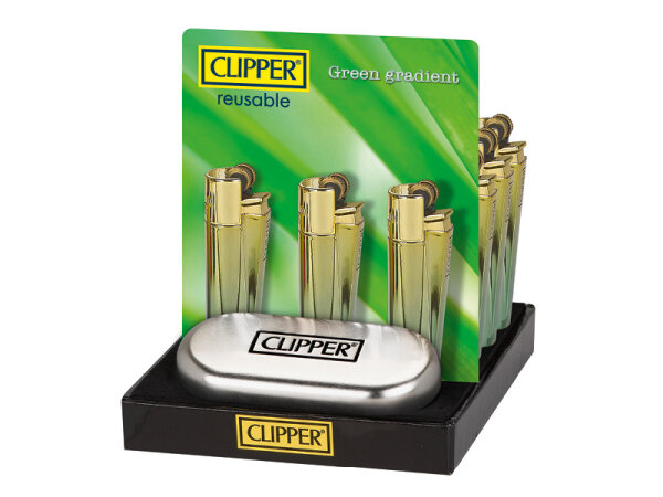 Clipper Metal Large GREEN ICY, 12er Display