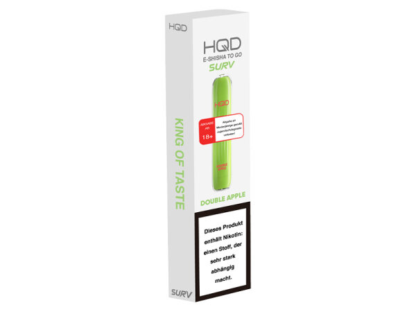 HQD SURV - Double Apple (Doppelapfel) - Einweg E-Shisha - 18 mg - 600 Züge