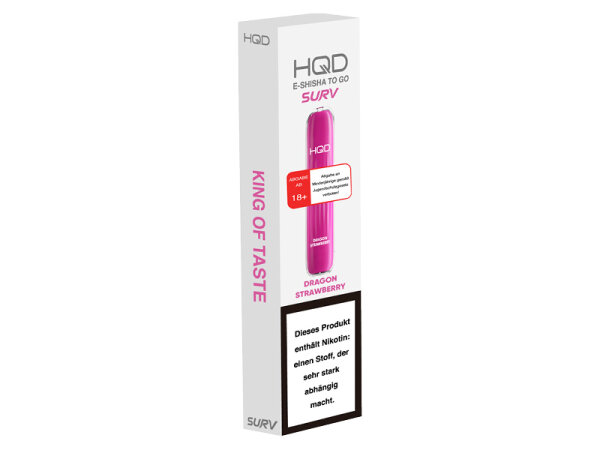 HQD SURV - Dragon Strawberry (Drachenfrucht Erdbeere) - Einweg E-Shisha - 18 mg - 600 Züge