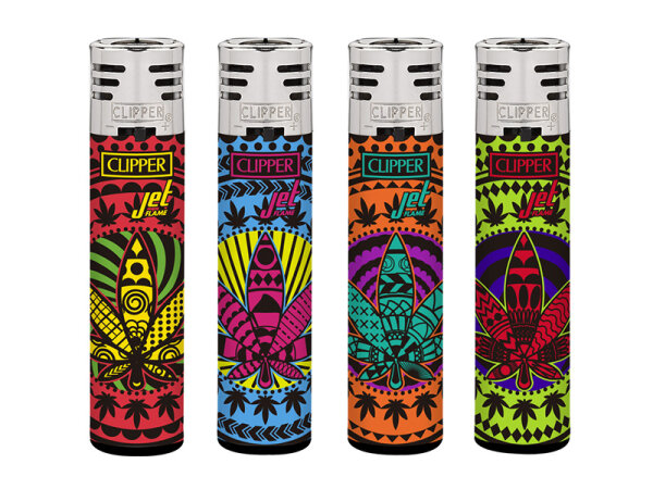 Clipper Jet Flame Large MANDALA LEAVES, 48er Display