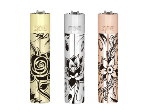 Clipper Metal Large FLOWERS METALLIC  inkl. Geschenkbox, 12er Display