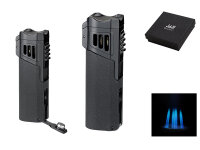 Zigarrenfeuerzeug "Winjet" schwarz matt; 4er...