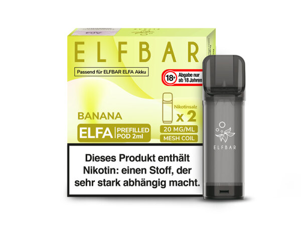 ELFBAR ELFA Prefilled Pod - Banana (Banane) - 20mg - 2er Set