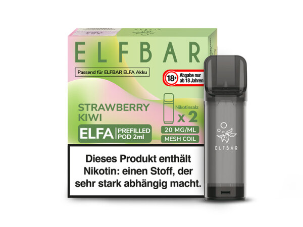 ELFBAR ELFA Prefilled Pod - Strawberry Kiwi (Erdbeere, Kiwi) - 20mg - 2er Set