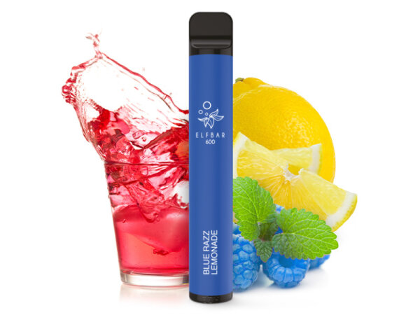 ELFBAR 600 - "Blue Razz Lemonade" (blaue Himbeerlimonade) - 20 mg - ca. 600 Züge, mit Kindersicherung
