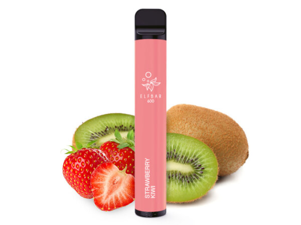 ELFBAR 600 - "Strawberry Kiwi" (Erdbeere, Kiwi) - 20 mg - ca. 600 Züge, mit Kindersicherung