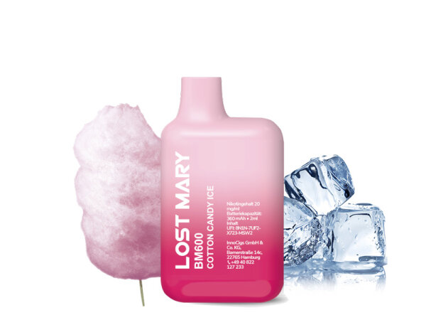Lost Mary BM600 "Cotton Candy Ice" (Zuckerwatte, Eis) E-Shisha - 20mg - ca. 600 Züge