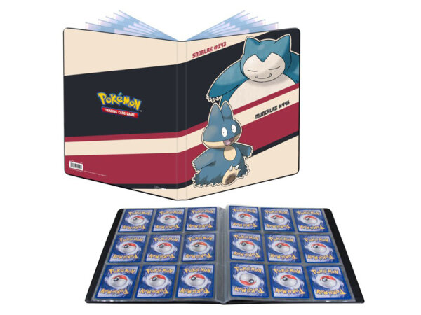 Pokémon - Snorlax & Munchlax- 9 Pocket/Sammelalbum Groß (ca. DIN A4)