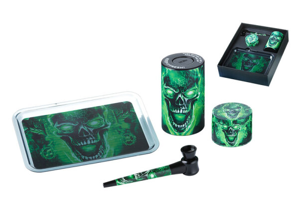 Super Heroes Set "Totenkopf/Gr&uuml;n" 4tlg. inkl. Geschenkbox