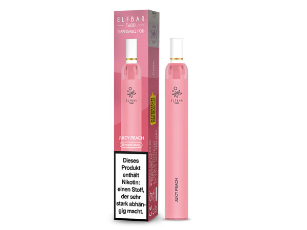 ELFBAR T600 - Juicy Peach / Peach Ice (Saftiger Pfirsich) - E-Shisha - 20mg - 600 Züge