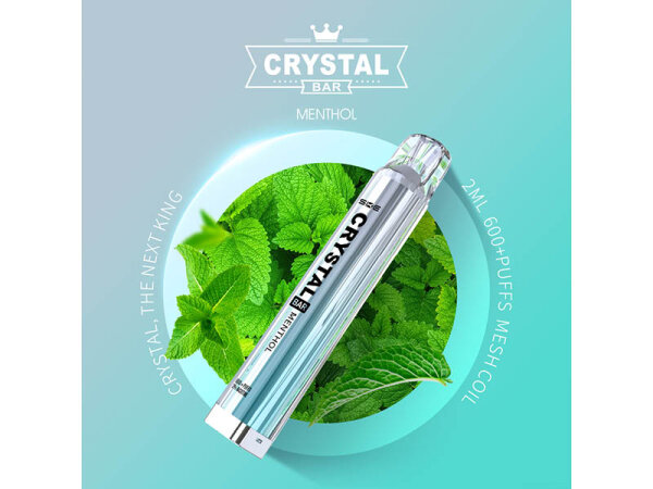 Crystal Bar - Menthol - E-Shisha - 2% Nikotin - 600 Züge