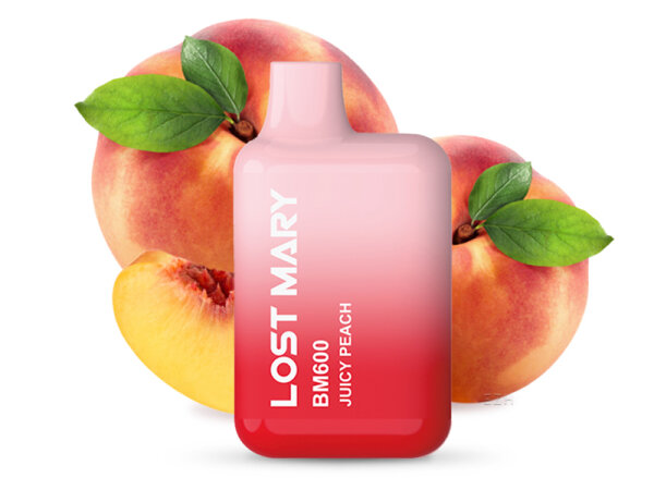 Lost Mary BM600 "Juicy Peach/Peach Ice" (Eis, Pfirsich) E-Shisha - 20mg - ca. 600 Züge