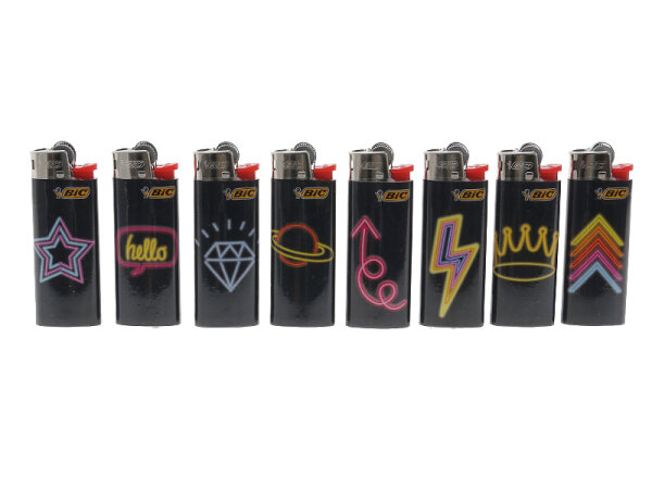 BIC Mini J25 Reibrad Feuerzeuge "Sign", 50er Display