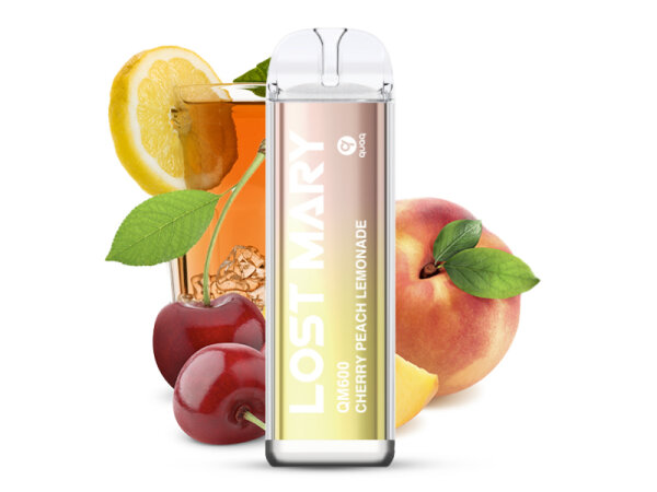 Lost Mary QM600 - Cherry Peach Lemonade (Limonade, Kirsche, Pfirsich.) - E-Shisha - 20mg - 600 Züge