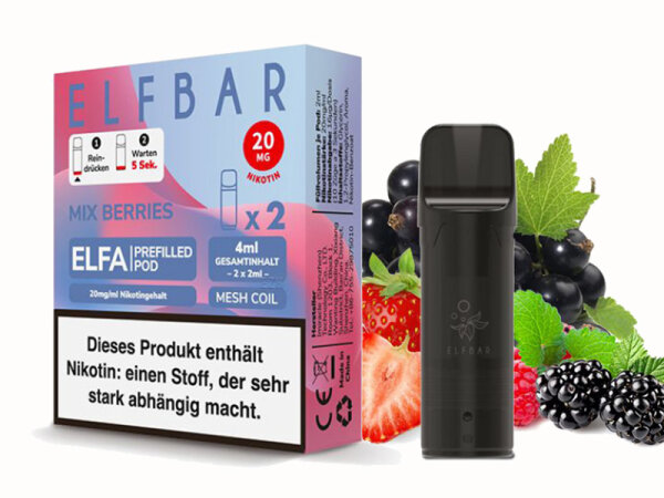 ELFBAR ELFA Prefilled Pod - Mix Berries (Beerenmix) - 20mg - 2er Set
