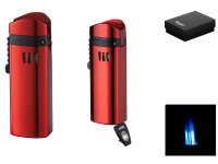 Zigarrenfeuerzeug "Rot-Schwarz" gebürstet;...