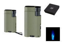 Zigarrenfeuerzeug "Winjet" olivgrün; 2er...