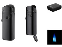 Zigarrenfeuerzeug "Schwarz" matt; 3er Jetflame,...
