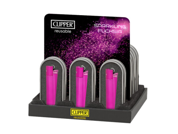 Clipper Metal Large SPARKLING FUCHSIA, 12er Display