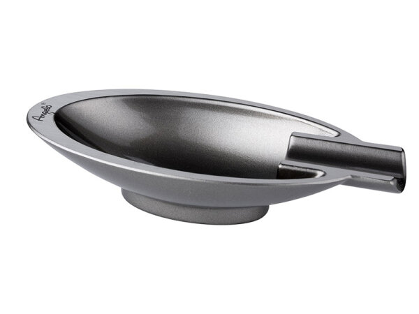 Zigarrenaschenbecher "Grau" Metall, oval; 16x7x3cm; einzeln