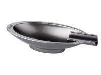 Zigarrenaschenbecher "Grau" Metall, oval;...