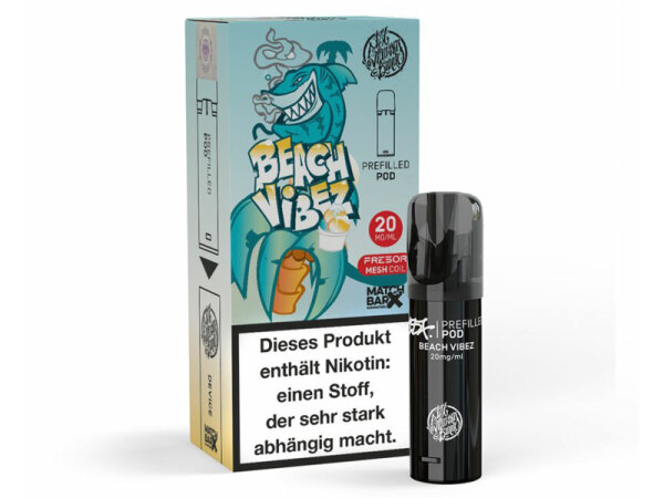 187 Strassenbande - Prefilled Pod - Beach Vibez (Zitrone, Limette, Orangen) -  20mg - ca. 600 Züge