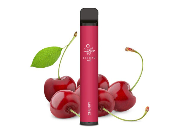 ELFBAR 600 - "Cherry" (Kirsche) - E-Shisha - ohne Nikotin - 600 Züge
