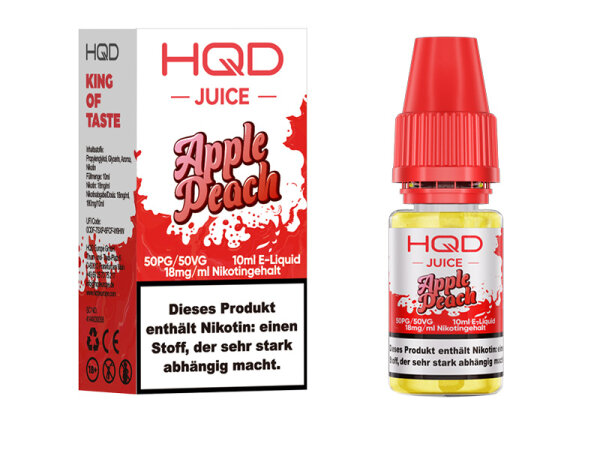 HQD JUICE - Apple Peach (Apfel, Pfirsich) - Liquid - 18 mg - 10 ml