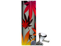 Glasbong "Leaves Gradient" Black Leaf, Höhe 40cm; Ø 5,1cm; Schliff 18,8mm