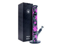 Glasbong "Leaves Pink" Black Leaf, Höhe...