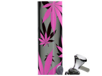 Glasbong "Leaves Pink" Black Leaf, Höhe 40cm; Ø 5,1cm; Schliff 18,8mm