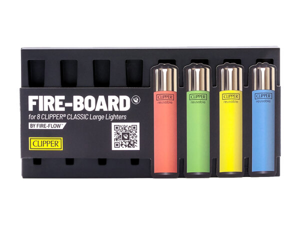 FIRE-BOARD® - Display for 8 Clipper-Feuerzeuge