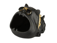 Aschenbecher Crazy Dog schwarz, 14.5x11.5x 9.5cm, einzeln