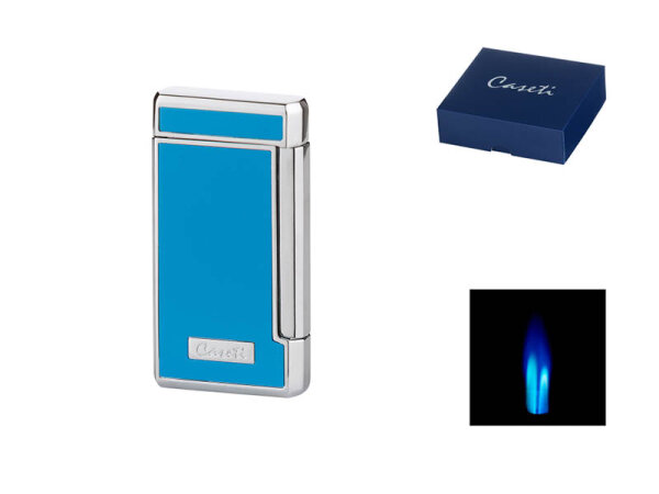 Zigarrenfeuerzeug "Caseti" Cigar, türkisblau, 2er Jet-Flame