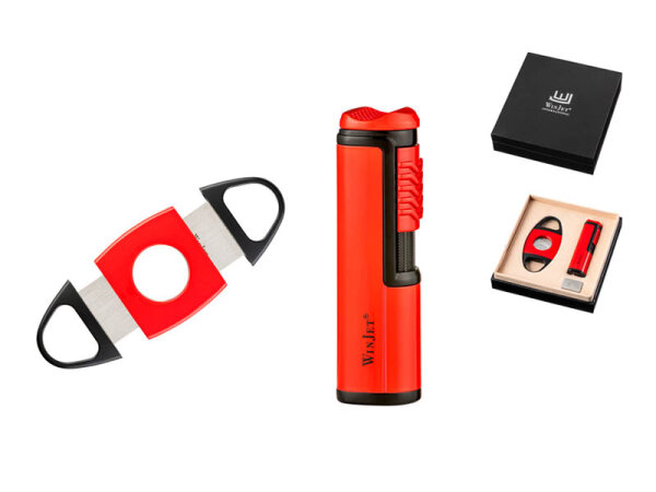 Zigarrenset: Cutter Ring 58, Jet-Feuerzeug, Zigarrenabl., inkl. Geschenkbox