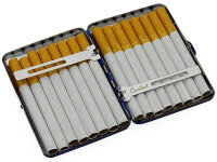 Zigarettenetui "Little Blue" für 16 Zig., mit Spange, 12er Display