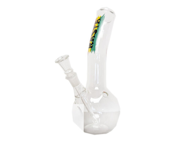 Glasbong "Rasta Jamaica", Kugel transp./ bunt; H&ouml;he 26,5 cm; &Oslash; 3,8 cm