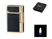 Metallfeuerzeug "Gender" Stein; schwarz/gold