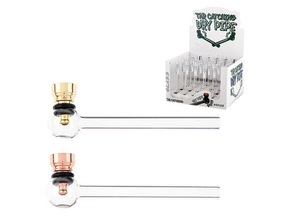 Glaspfeife "Dreamliner"  2-fach sortiert, L.: 12,5cm; 24er Set