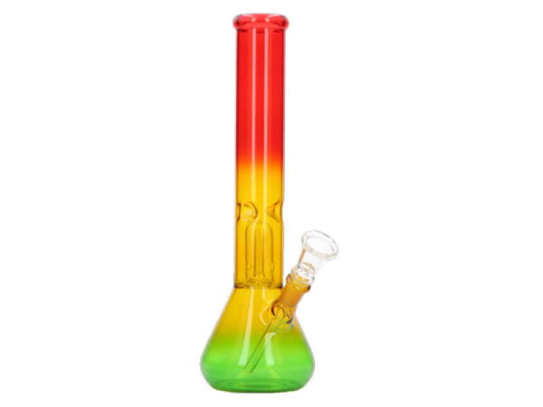 Glasbong "Rastafarben" Ice+Percolator kon., H&ouml;he 30 cm; &Oslash; 3,7cm