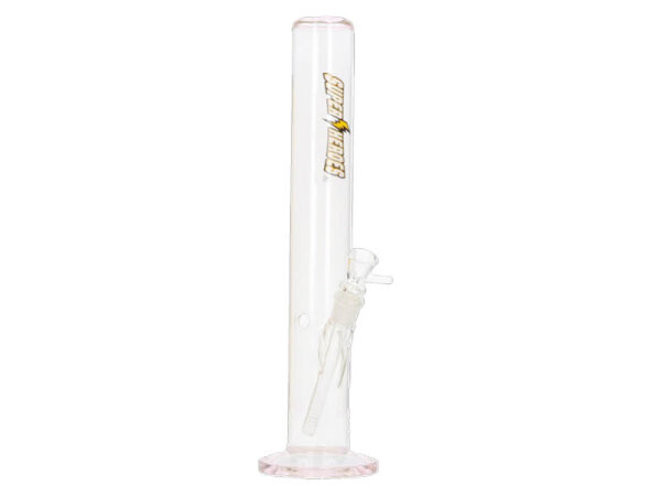 Glasbong "Super Heroes" Zylinder transp./rose., H&ouml;he 40 cm; &Oslash; 3,7cm, Schliff 14,5