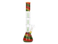 Glasbong Ice+Percolator, kon.- transp. Rastafarben,...