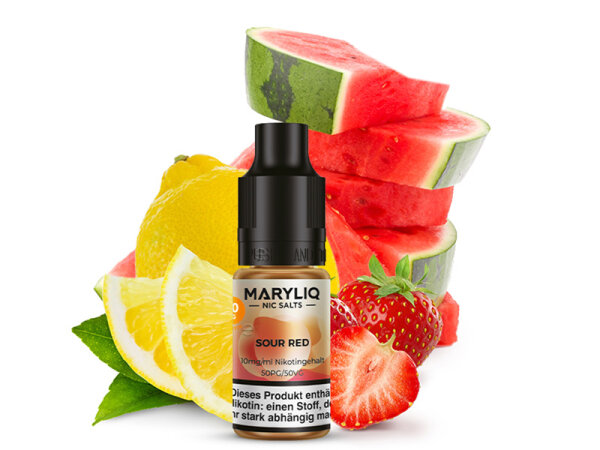 Lost Mary MARYLIQ - Sour Red (Zitrone-Wassermelone-Erdbeere) - Liquid - 10 mg/ml - 10 ml