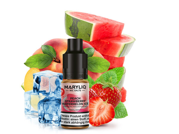 Lost Mary MARYLIQ - Peach Strawberry Watermelon Ice (Pfirsich-Erdbeer-Wassermelonen-Eis) - Liquid - 20 mg/ml - 10 ml
