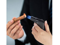 Metallfeuerzeuge "Prague" 4er Jet-Flame, 2er Display