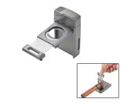 Zigarrenfeuerzeug "Andorre", Doppelte blaue Flamme, mit Zigarrenschneider