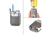 Zigarrenfeuerzeuge "Bucarest", Blaue Flamme, 2er Display