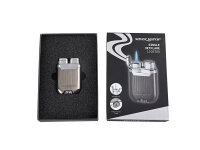 Zigarrenfeuerzeuge "Bucarest", Blaue Flamme, 2er Display