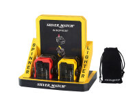 Sturm-, Zigarrenfeuerzeuge "Reykjavik", rote Jet-Flame, 4er Display