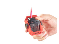 Sturm-, Zigarrenfeuerzeuge "Reykjavik", rote Jet-Flame, 4er Display